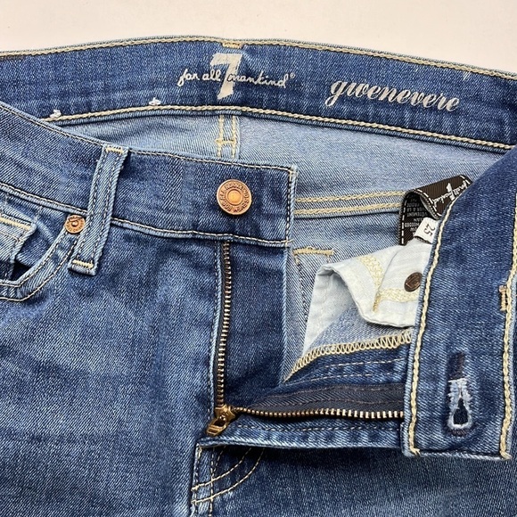 7 For All Mankind Gwenevere Mid Rise Skinny Size 25 - Picture 16 of 16